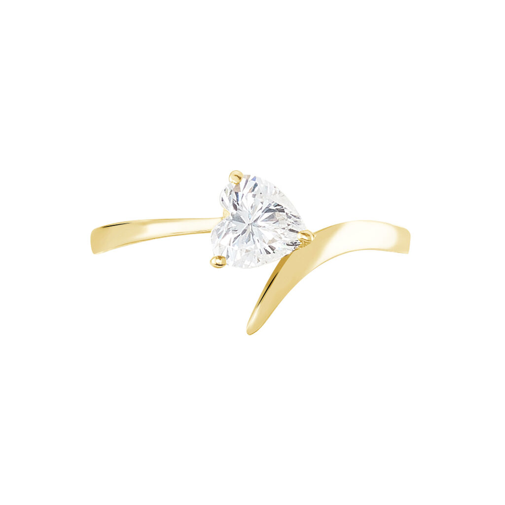 Bague Valeriana Or Jaune Oxyde De Zirconium - Bagues solitaires Femme | Histoire d&rsquo;Or