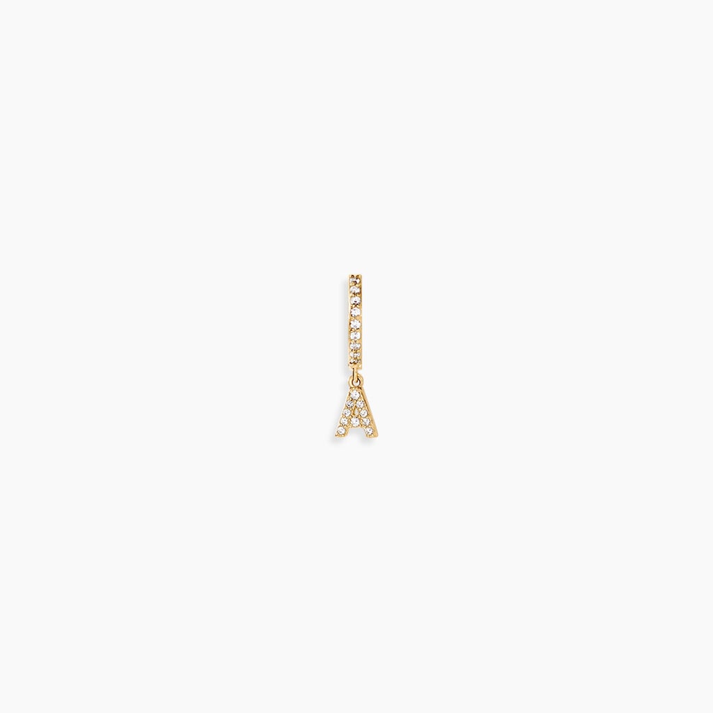 Cr&eacute;ole Unitaire L&eacute;ria Or Jaune Oxydes De Zirconium - Boucles d'oreilles empierr&eacute;es Femme | Histoire d&rsquo;Or