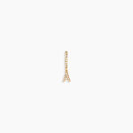 Cr&eacute;ole Unitaire L&eacute;ria Or Jaune Oxydes De Zirconium - Boucles d'oreilles empierr&eacute;es Femme | Histoire d&rsquo;Or