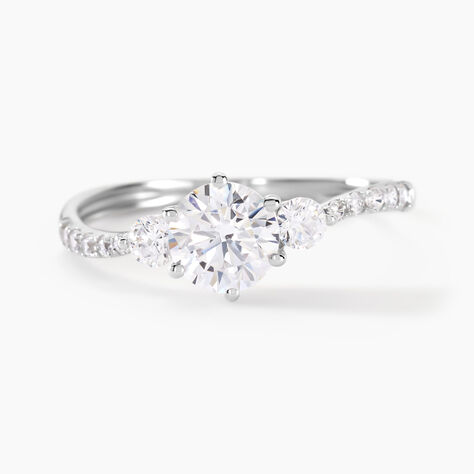 Bague Berata Or Blanc Oxyde De Zirconium - Bagues solitaires Femme | Histoire d’Or