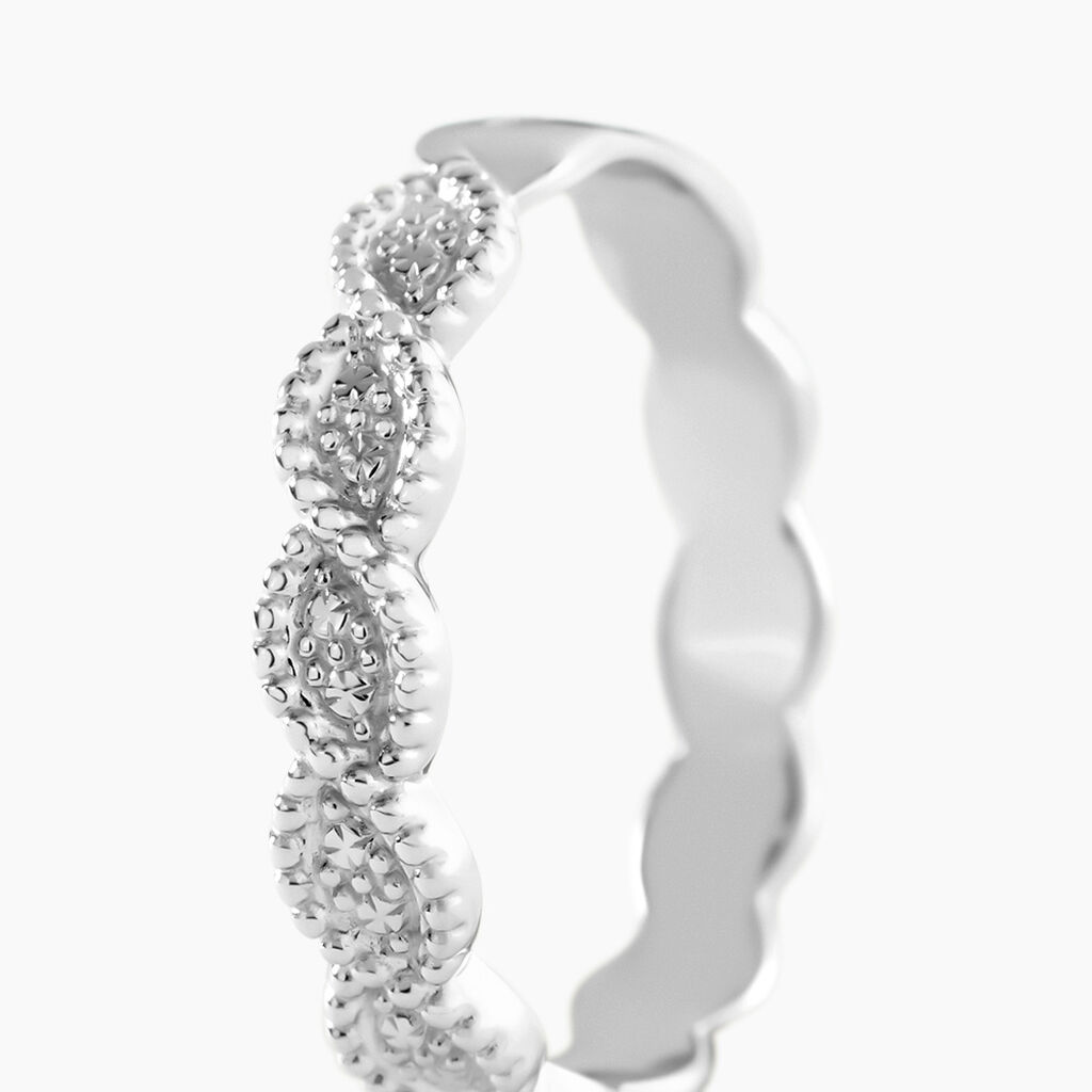Alliance Marielle Ruban Plat Or Blanc - Alliances Unisex | Histoire d&rsquo;Or