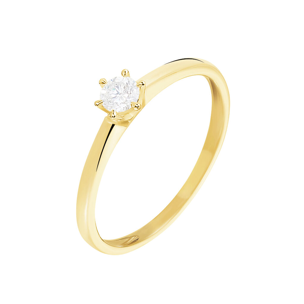 Bague Solitaire Samantha Or Jaune Diamant - Bagues solitaires Femme | Histoire d’Or