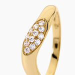 Bague Sunset Riviera Argent Dor&eacute; A L'Or 750/1000 Oxyde De Zirconium - Bagues avec pierre Femme | Histoire d&rsquo;Or