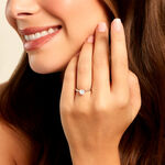 Bague Aphrodite Ld Platine Blanc Diamant Synth&eacute;tique - Bagues solitaires Femme | Histoire d&rsquo;Or