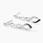 Boucles D'oreilles Pendantes Claudia Argent Blanc Oxyde De Zirconium - Boucles d'oreilles fantaisie Femme | Histoire d&rsquo;Or