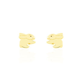 Boucles D'oreilles Puces Lapin Or Or Jaune - Clous d'oreilles Enfant | Histoire d’Or