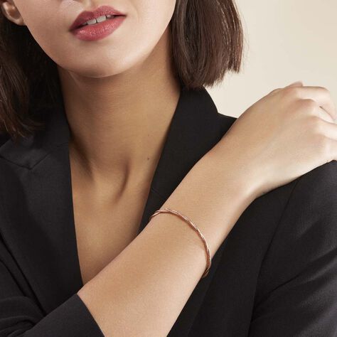 Bracelet Abie Torsade Argent Rose - Bracelets Femme | Histoire d’Or