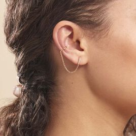 Bijou D'oreille Plaqué Or Maurizio Oxydes De Zirconium - Boucles d'oreilles fantaisie Femme | Histoire d’Or