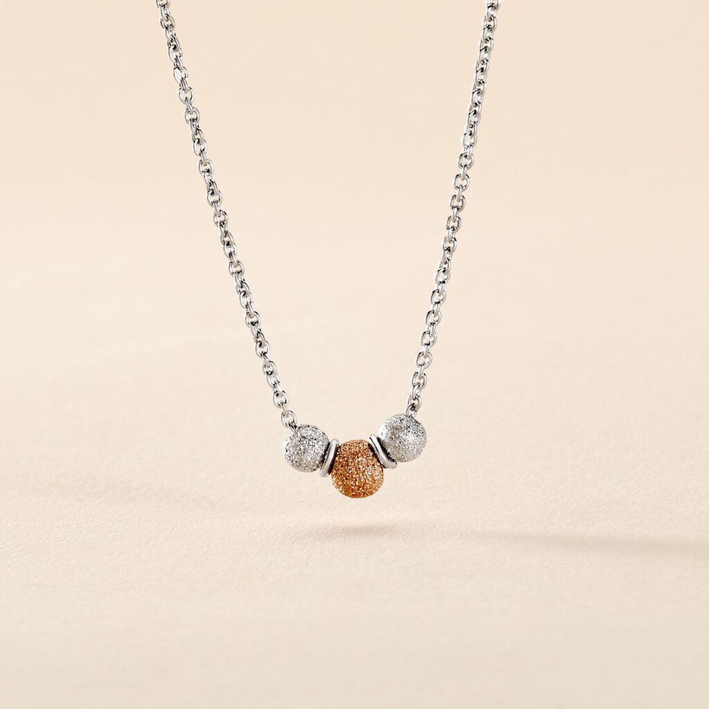 Collier Argent Bicolore Wilmart - Colliers fantaisie Femme | Histoire d’Or