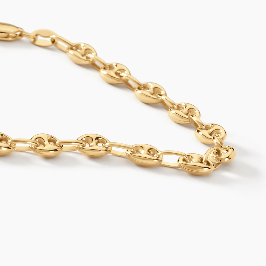 Bracelet Maille Dami Maille Grain De Cafe Or Jaune - Bracelets chaîne Femme | Histoire d’Or