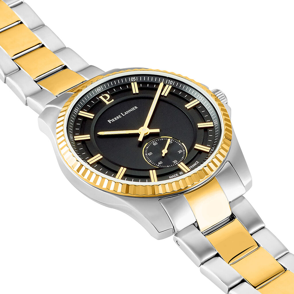 Montre Pierre Lannier Metropolitain Noir - Montres Homme | Histoire d’Or