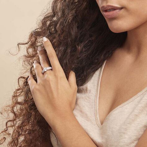 Bague Marilyn Argent Blanc Oxyde De Zirconium - Bagues solitaires Femme | Histoire d’Or