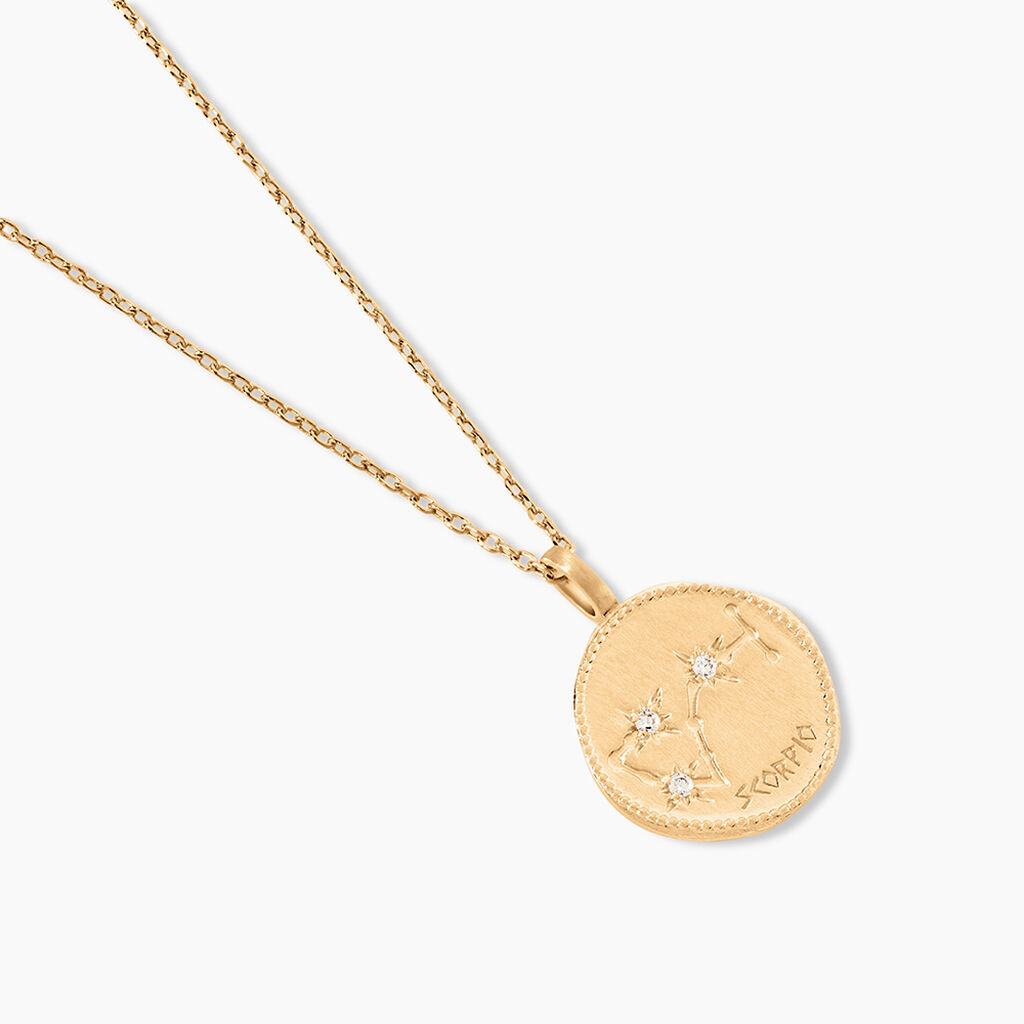 Collier Iago Plaqu&eacute; Or Oxydes De Zirconium - Colliers Zodiaque Femme | Histoire d&rsquo;Or