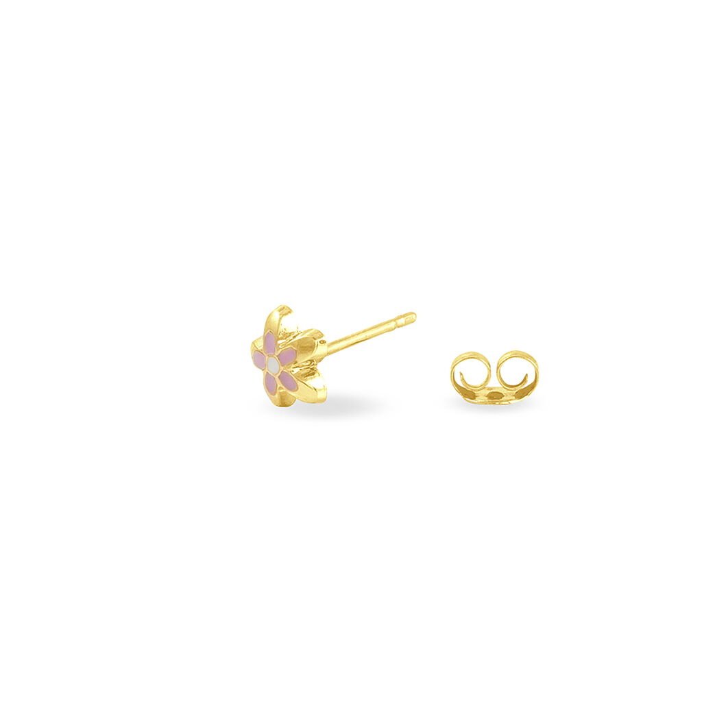 Boucles D'oreilles Puces Tammie Fleur Or Jaune - Clous d'oreilles Enfant | Histoire d&rsquo;Or