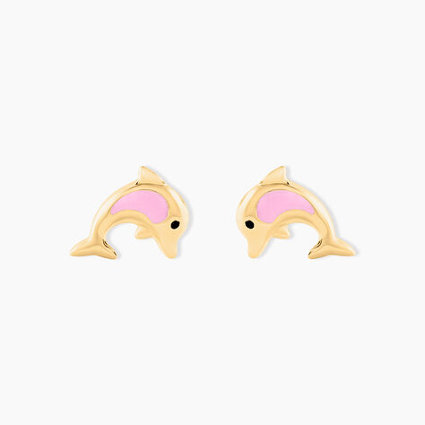 Boucles D'oreilles Puces Or Jaune Mael Smalto - Clous d'oreilles Enfant | Histoire d’Or