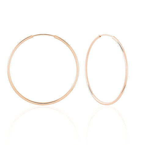 Créoles Argent Rose Olympia - Boucles d'oreilles créoles Femme | Histoire d’Or