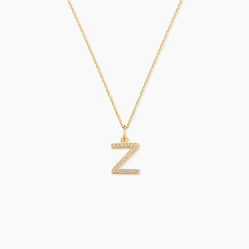 Pendentif Lettre Z Or Jaune Oxyde - Pendentifs Famille | Histoire d&rsquo;Or