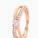 Bague Bertheline Argent Rose Oxyde De Zirconium - Bagues solitaires Femme | Histoire d’Or