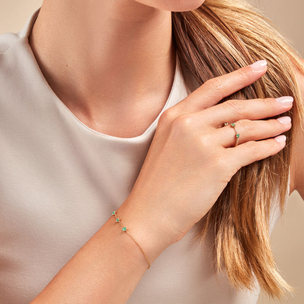 Bracelet Esmerald Rendez-vous Or Jaune Emeraude - Bracelets Femme | Histoire d’Or