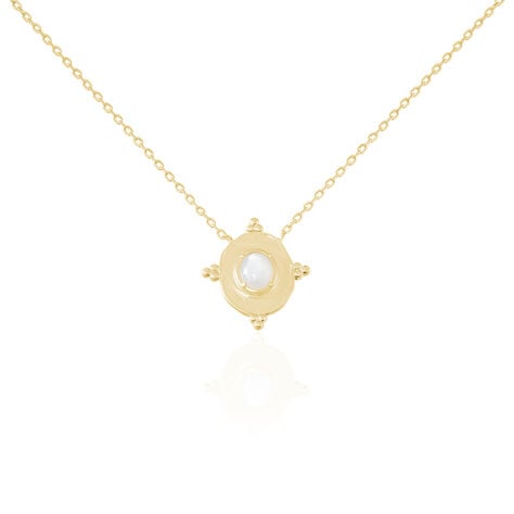 Collier Plaque Or Jaune Oline Pierre De Lune - Colliers Femme | Histoire d&rsquo;Or