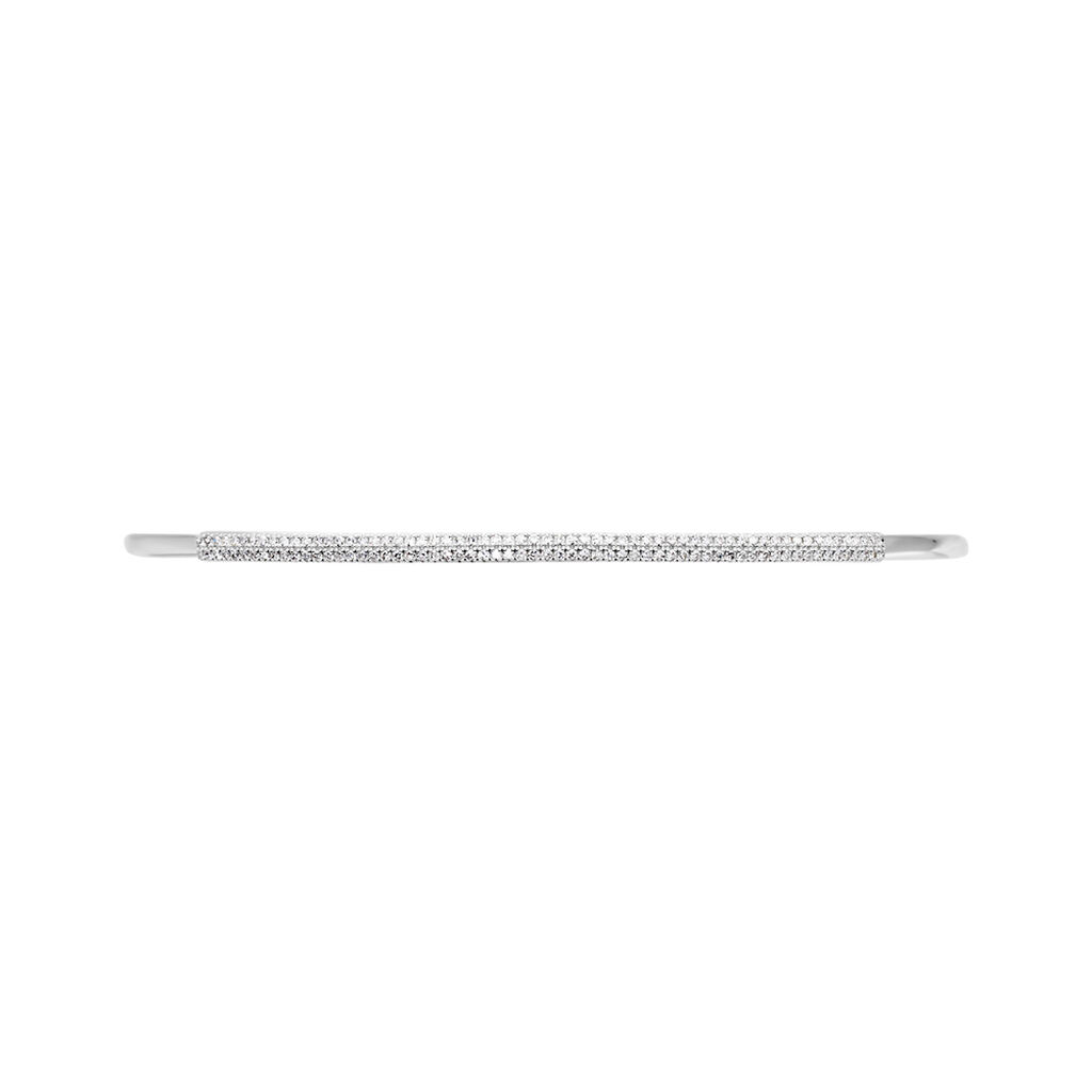 Bracelet Jonc Hermia Blanc Diamant Blanc - Bracelets joncs Femme | Histoire d’Or