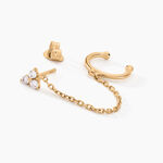 Bijou D'oreille Plaqu&eacute; Or Marcion Oxydes De Zirconium - Boucles d'oreilles fantaisie Femme | Histoire d&rsquo;Or