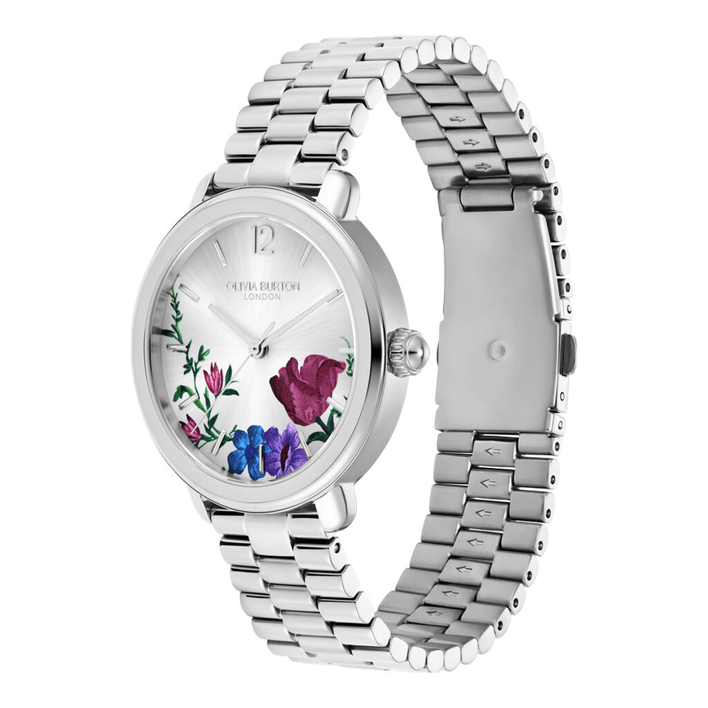 Montre Olivia Burton Vintage Floral Argent&eacute; - Montres Femme | Histoire d&rsquo;Or