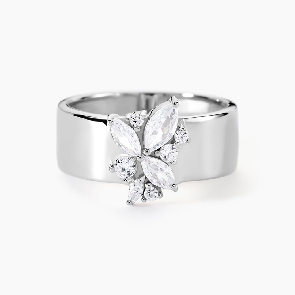Bague Kirsi Argent Blanc Oxyde De Zirconium - Bagues avec pierre Femme | Histoire d&rsquo;Or