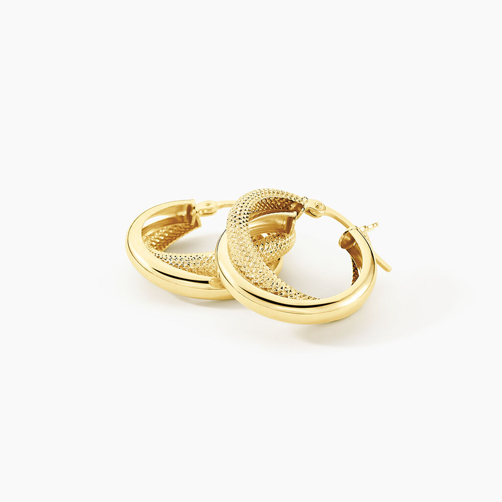 Créoles Orthys Or Jaune - Boucles d'oreilles créoles Femme | Histoire d’Or