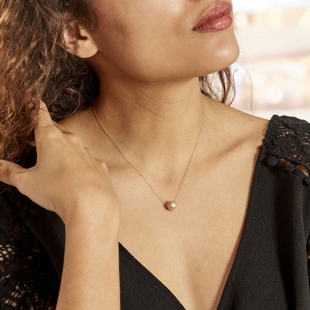 Collier 1 Perle Or Jaune Perle De Culture - Colliers Femme | Histoire d’Or