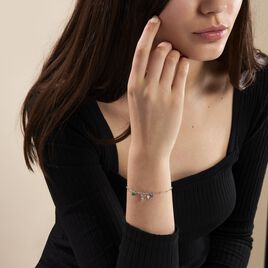 Bracelet Argent Blanc Paulino Pierres Artificelles - Bracelets Coeur Femme | Histoire d’Or