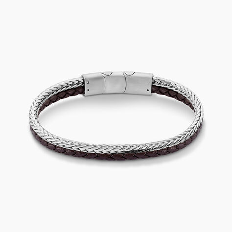 Bracelet Elio Acier Blanc - Bracelets cordon Homme | Histoire d&rsquo;Or