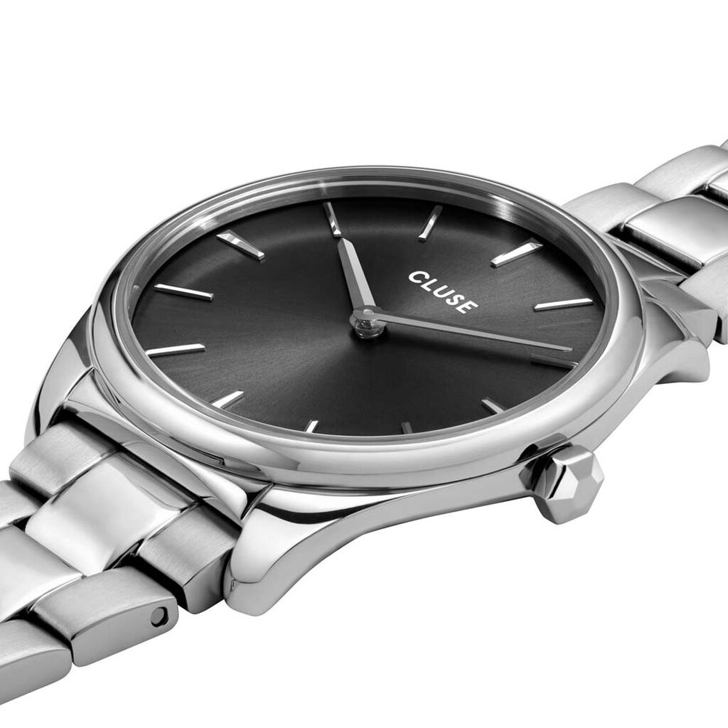 Montre Cluse Feroce Petite Acier Blanc - Montres Femme | Histoire d’Or