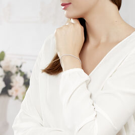 Bracelet Charline Or Blanc Oxyde De Zirconium - Bracelets Femme | Histoire d’Or