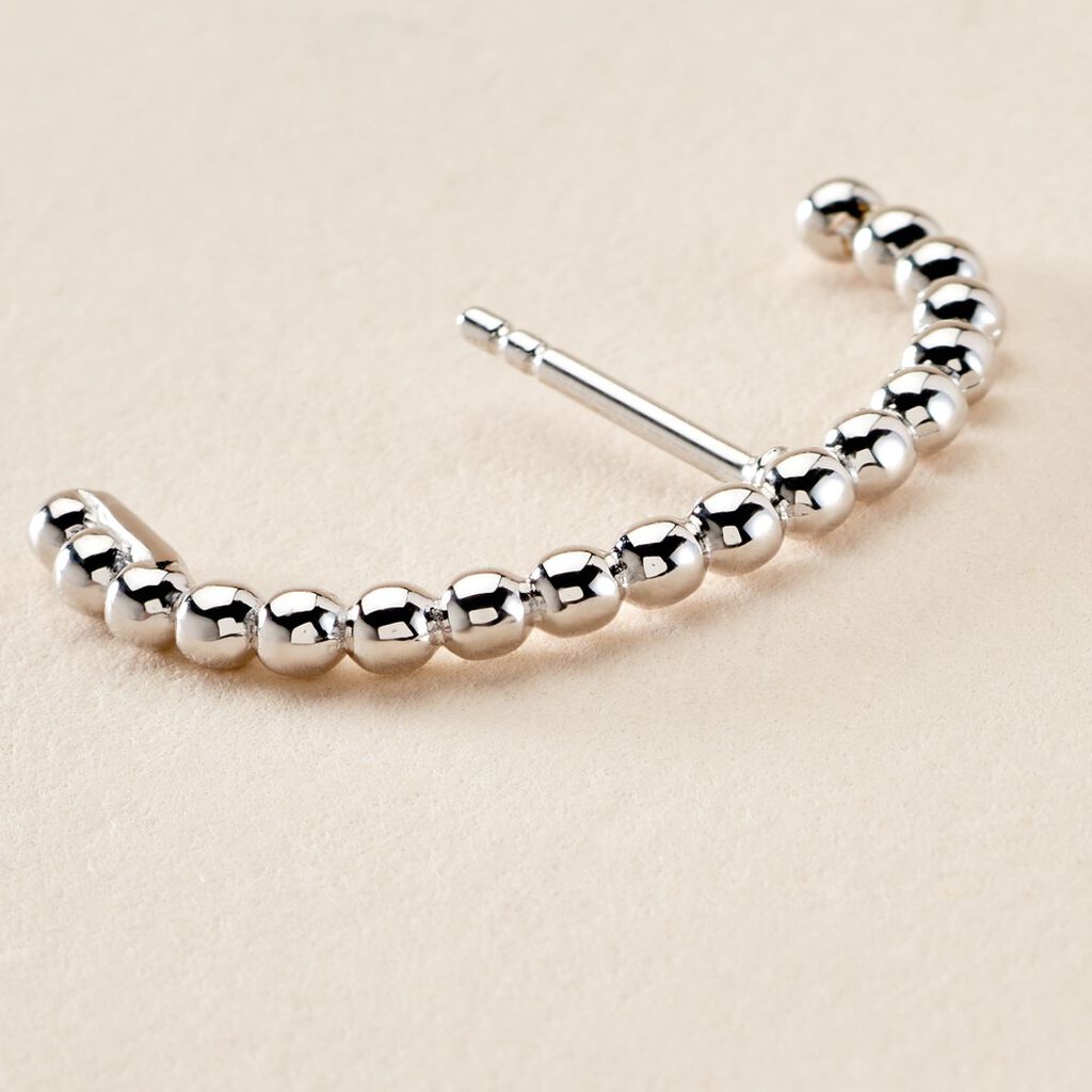 Bijou D'oreille Unitaire Krabi Argent Blanc - Boucles d'oreilles fantaisie Femme | Histoire d&rsquo;Or