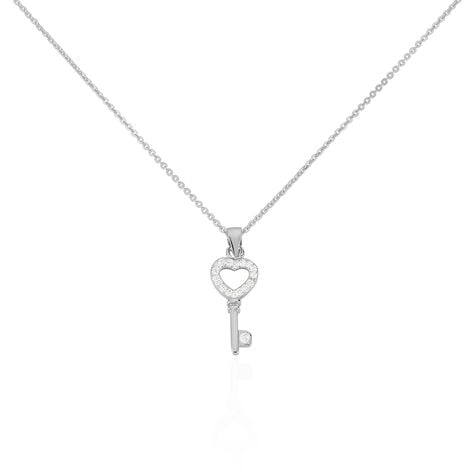 Collier Amy Argent Blanc Oxyde De Zirconium - Colliers fantaisie Femme | Histoire d&rsquo;Or