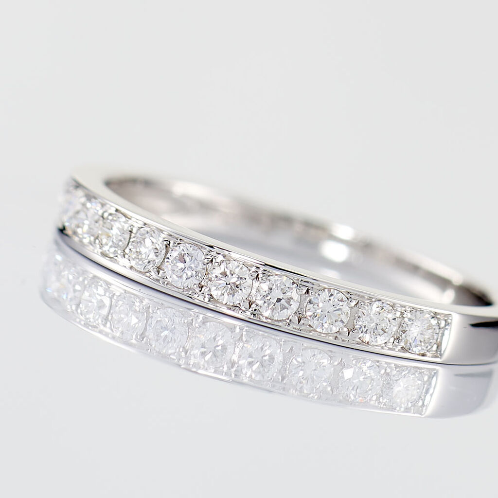 Alliance Juliette Or Blanc Diamant - Alliances Femme | Histoire d’Or