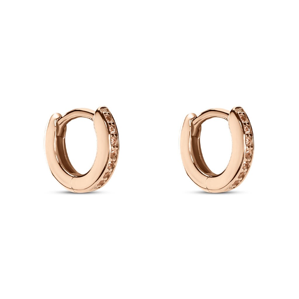Cr&eacute;oles Rio Argent Rose Oxyde De Zirconium - Boucles d'oreilles cr&eacute;oles Femme | Histoire d&rsquo;Or