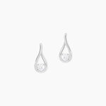 Boucles D'oreilles Pendantes Paloma Argent Blanc Oxyde De Zirconium - Boucles d'oreilles fantaisie Femme | Histoire d&rsquo;Or