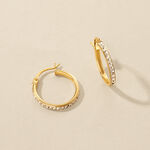 Cr&eacute;oles Sandrine Or Jaune Strass - Boucles d'oreilles cr&eacute;oles Femme | Histoire d&rsquo;Or