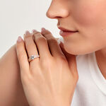 Bague Solitaire Plaque Or Jaune Oxyde De Zirconium -  Femme | Histoire d&rsquo;Or