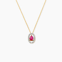 Collier Dorottya Or Jaune Rubis Diamant