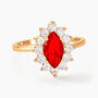 Bague Lisea Plaqué Or Jaune Verre Et Oxyde De Zirconium