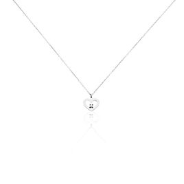 Collier Sweet Heart Or Blanc Diamant - Colliers Coeur Femme | Histoire d’Or