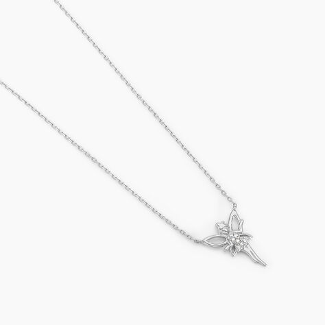 Collier Fee Or Blanc Diamant - Colliers Femme | Histoire d’Or
