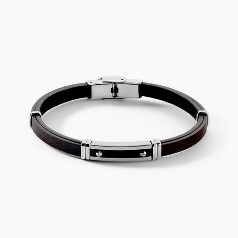 Bracelet Claudino Acier Blanc - Bracelets Cuir Homme | Histoire d&rsquo;Or