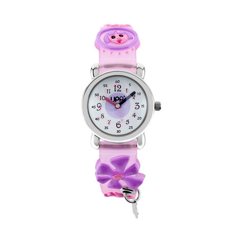 Montre Upp Fleur Blanc Et Parme - Montres Enfant | Histoire d&rsquo;Or