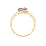 Bague Maria-serena Or Jaune Amethyste Et Oxyde De Zirconium - Bagues solitaires Femme | Histoire d&rsquo;Or