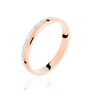 Alliance Fantaisie Diamantee Ruban Plat Or Bicolore