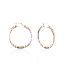 Créoles Maelia Or Bicolore - Boucles d'oreilles créoles Femme | Histoire d’Or